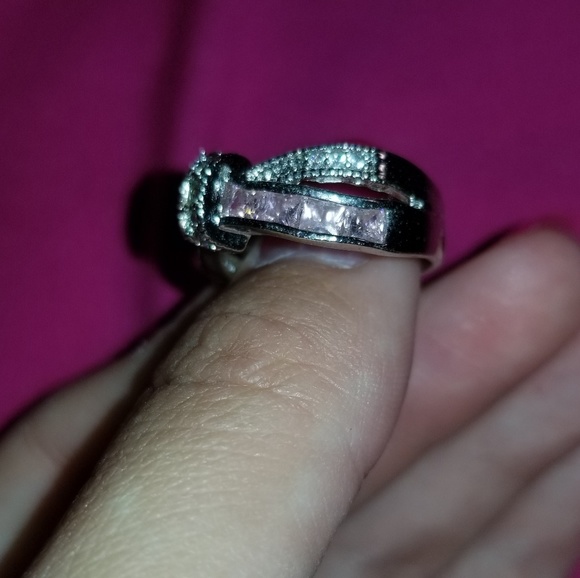 Pink & Silver Rhinestone Ring - Picture 7 of 7